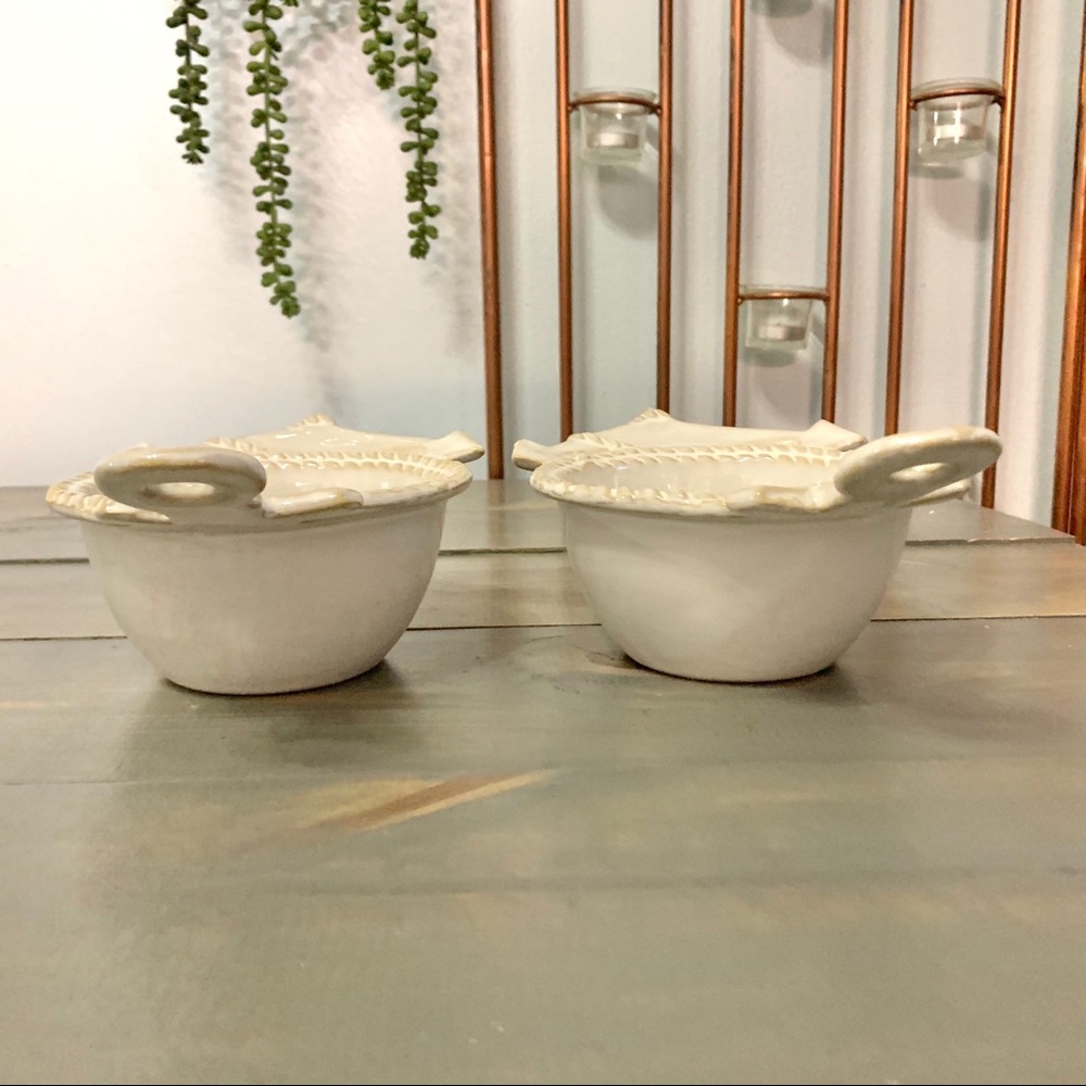 Nautical Anchor Decorative Ceramic Bowls Set of 2 - Picture 7 of 9